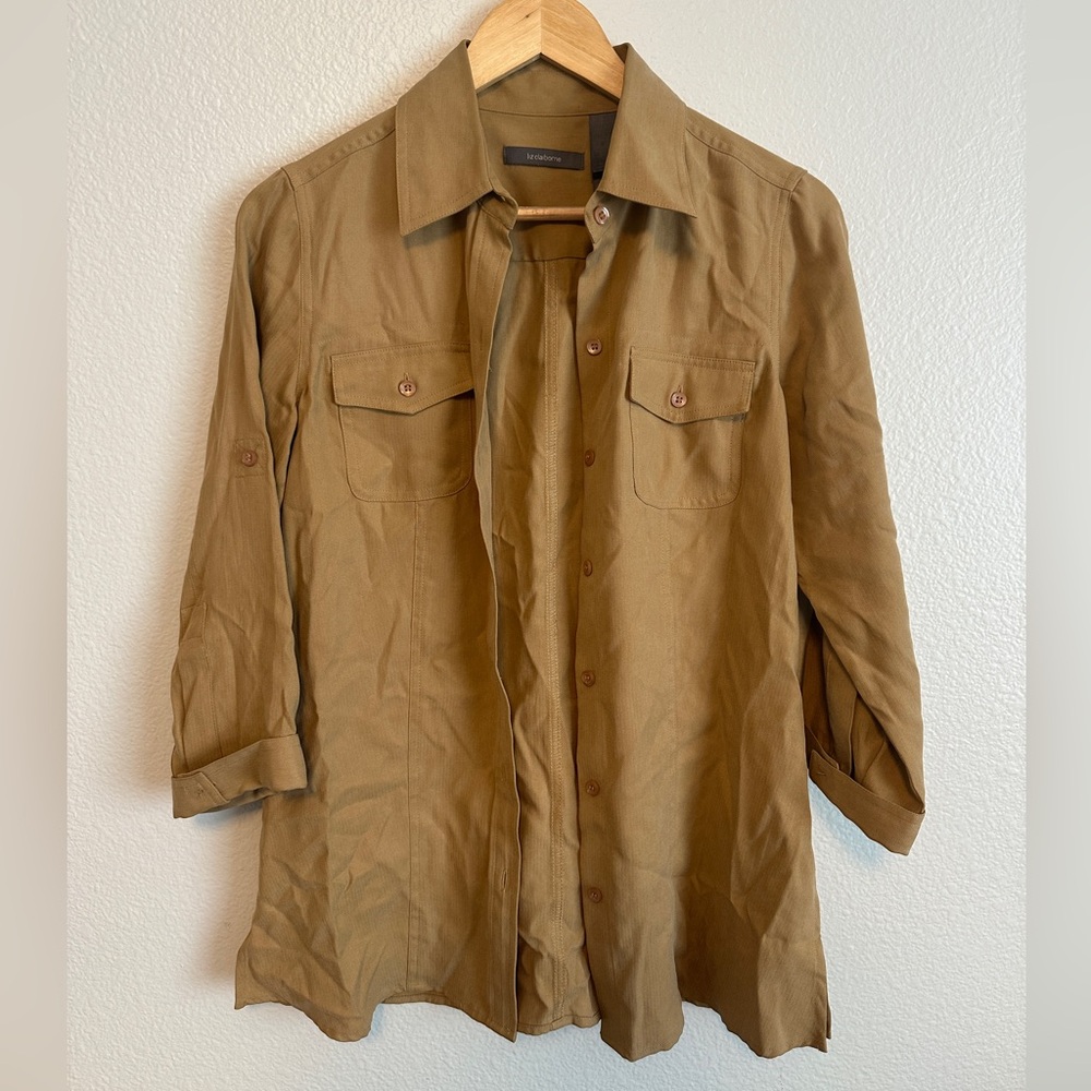 Liz Claiborne Brown Khaki Shirt